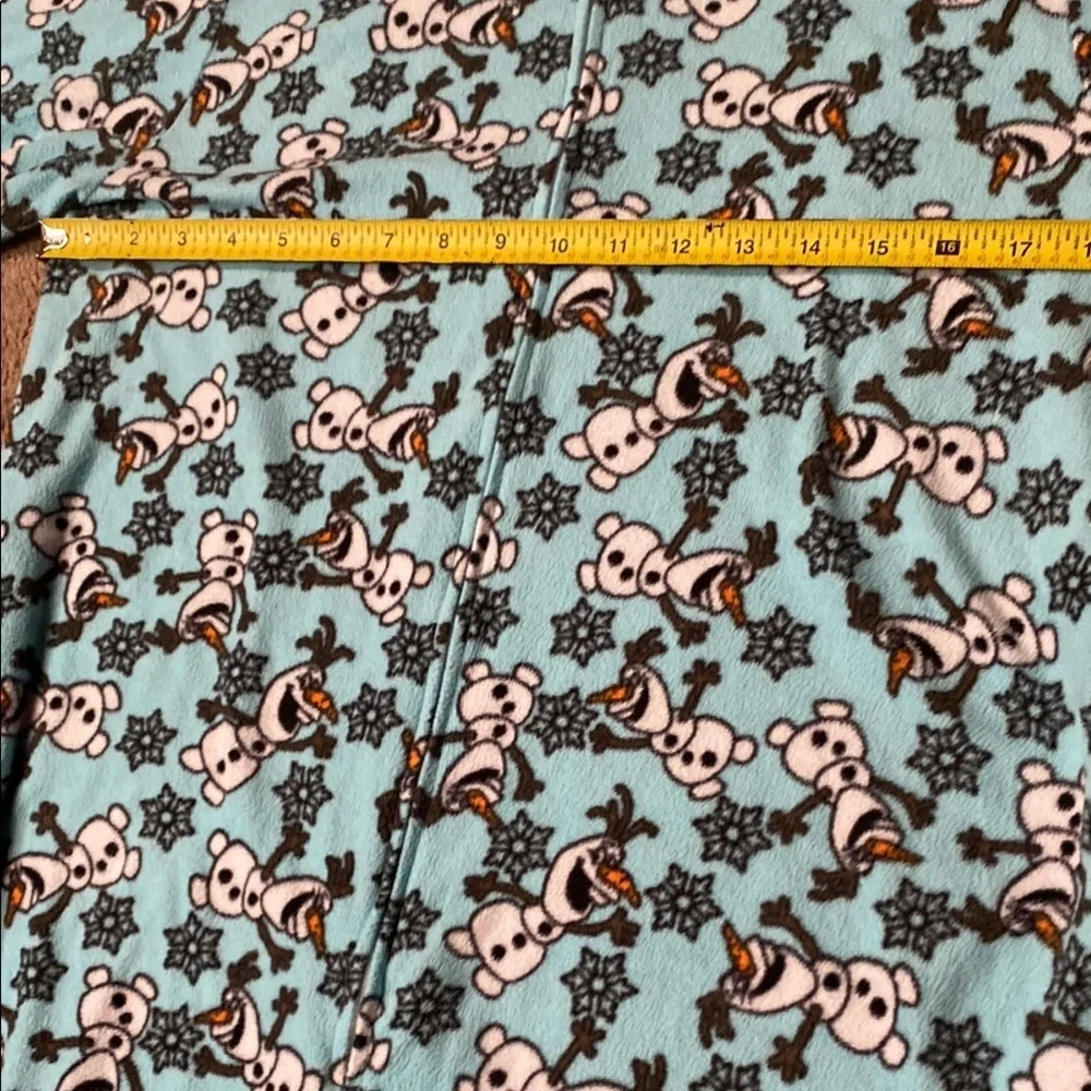 Disney Blue and White Olaf Adult One Piece Footie Pajamas - Picture 7 of 12